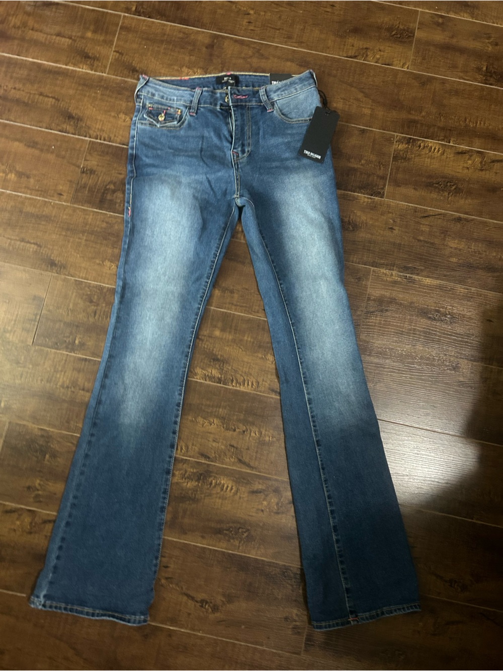 True Religion Women's Medium Blue Flared Jeans